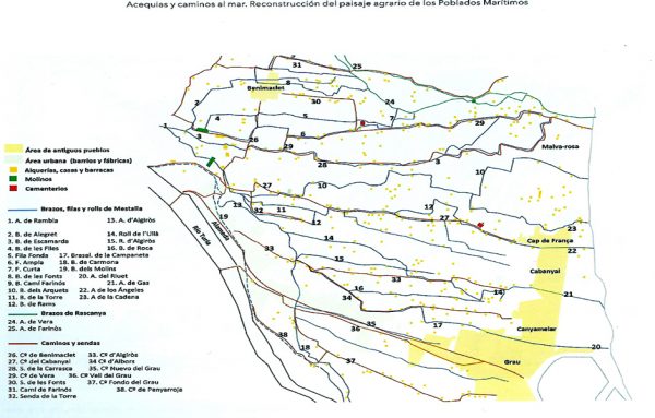 Trazado De Acequias Y Caminos Al Mar Valencia Actua